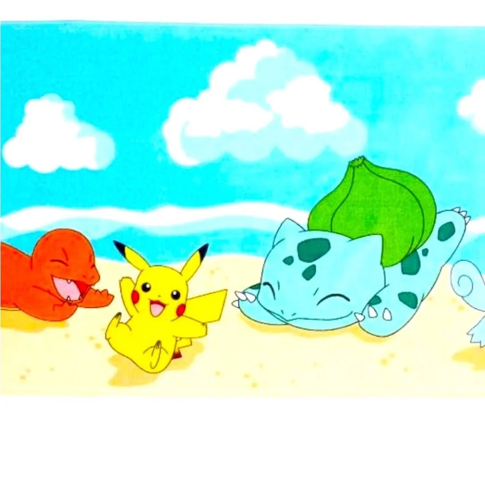 Set of 3 Cartoon Character Beach Towels